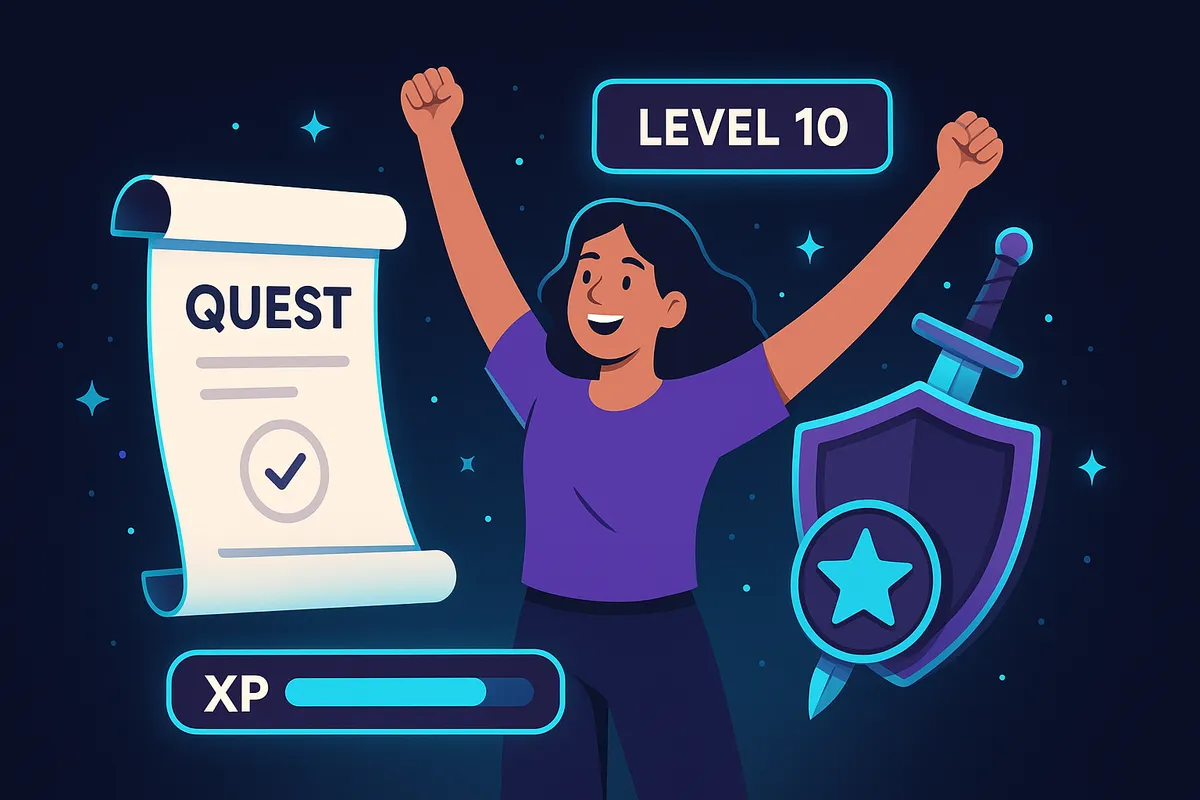 RPG game progress bars and social features