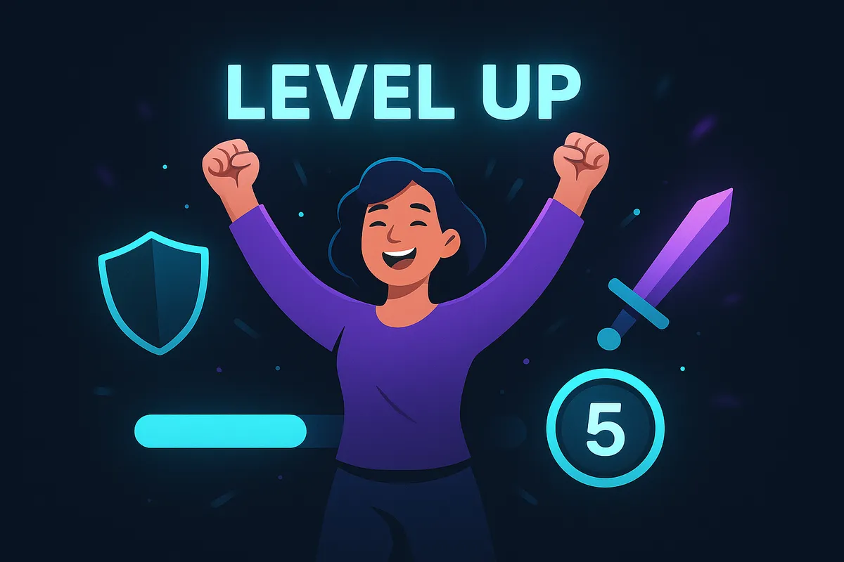 Epic gaming-inspired RPG quest scene